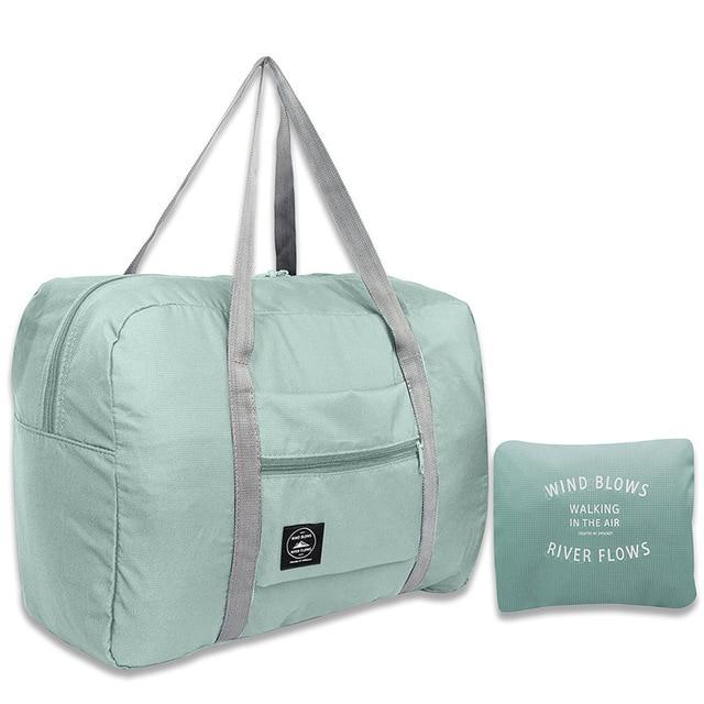 Sac pliable voyage vert d'eau stylé